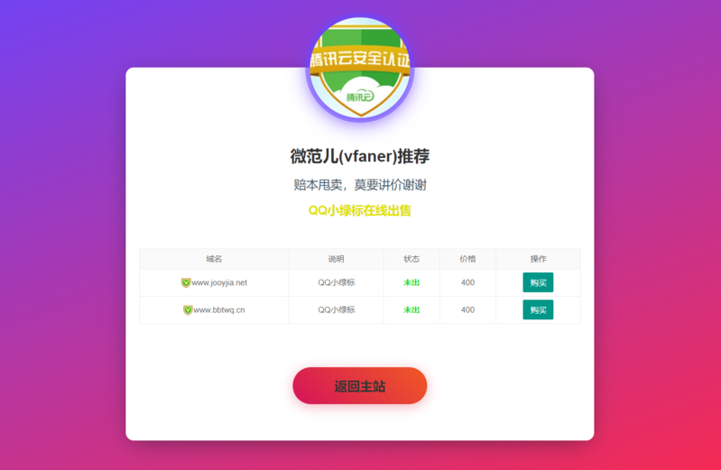 域名出售引导页(2022版)-寻宝网